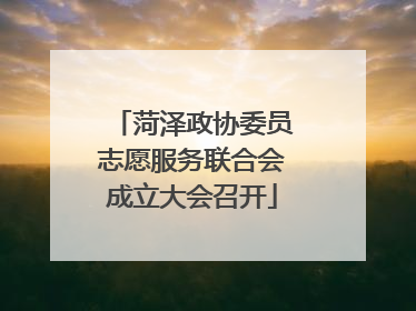 菏泽政协委员志愿服务联合会成立大会召开