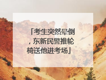 考生突然晕倒，东新民警推轮椅送他进考场