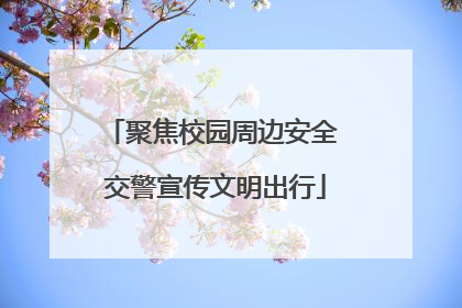 聚焦校园周边安全 交警宣传文明出行