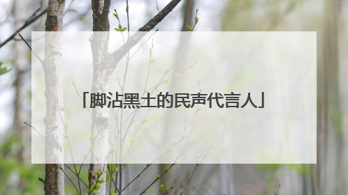 脚沾黑土的民声代言人