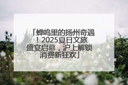 蝉鸣里的扬州奇遇！2025夏日文旅盛宴启幕，沪上解锁消费新狂欢