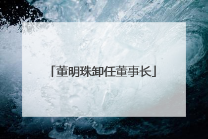 董明珠卸任董事长