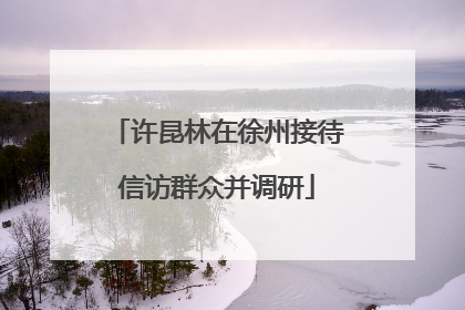 许昆林在徐州接待信访群众并调研