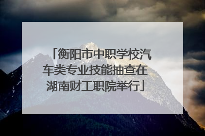 衡阳市中职学校汽车类专业技能抽查在湖南财工职院举行