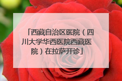 西藏自治区医院（四川大学华西医院西藏医院）在拉萨开诊