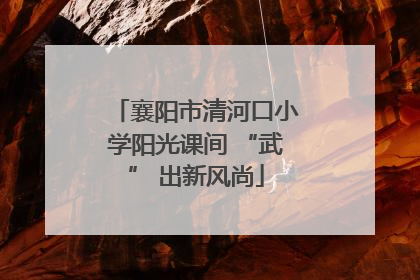 襄阳市清河口小学阳光课间 “武” 出新风尚