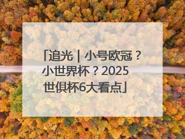 追光｜小号欧冠？小世界杯？2025世俱杯6大看点