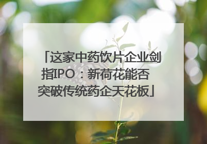 这家中药饮片企业剑指IPO：新荷花能否突破传统药企天花板