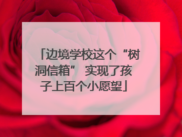 边境学校这个“树洞信箱” 实现了孩子上百个小愿望