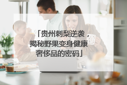 贵州刺梨逆袭，揭秘野果变身健康奢侈品的密码