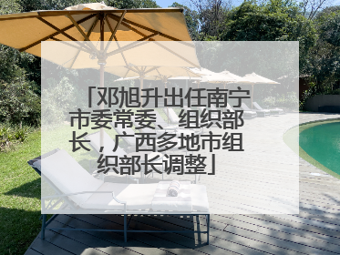 邓旭升出任南宁市委常委、组织部长，广西多地市组织部长调整