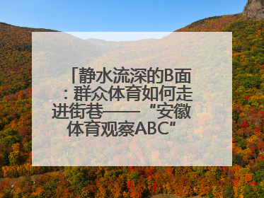 静水流深的B面：群众体育如何走进街巷——“安徽体育观察ABC”系列报道之二
