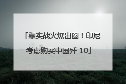 靠实战火爆出圈！印尼考虑购买中国歼-10