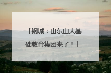 钢城：山东山大基础教育集团来了！