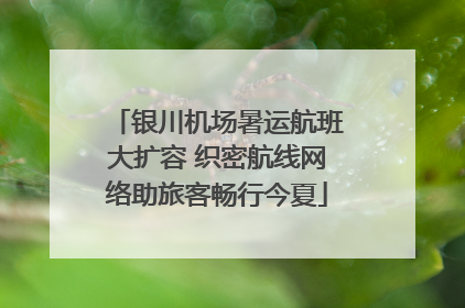 银川机场暑运航班大扩容 织密航线网络助旅客畅行今夏