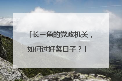 长三角的党政机关，如何过好紧日子？