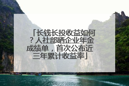 长钱长投收益如何？人社部晒企业年金成绩单，首次公布近三年累计收益率