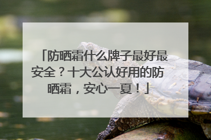 防晒霜什么牌子最好最安全？十大公认好用的防晒霜，安心一夏！