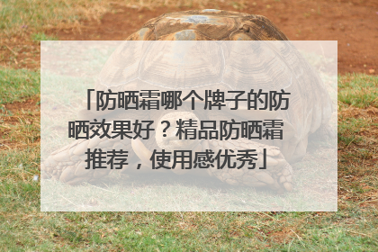防晒霜哪个牌子的防晒效果好？精品防晒霜推荐，使用感优秀