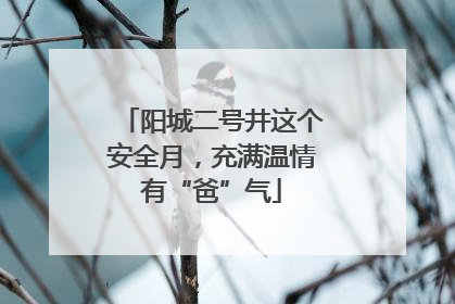 阳城二号井这个安全月，充满温情有“爸”气