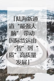 陆海新通道“最强大脑” 带动国际货运由“智”到“质”高质量发展