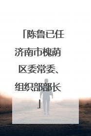 陈鲁已任济南市槐荫区委常委、组织部部长