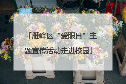 雁峰区“爱眼日”主题宣传活动走进校园