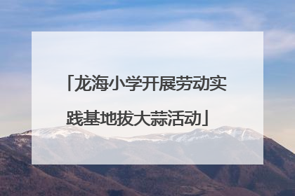 龙海小学开展劳动实践基地拔大蒜活动