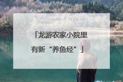 龙游农家小院里有新“养鱼经”