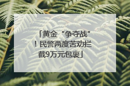 黄金“争夺战”！民警两度苦劝拦截9万元包裹