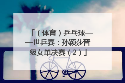 （体育）乒乓球——世乒赛：孙颖莎晋级女单决赛（2）