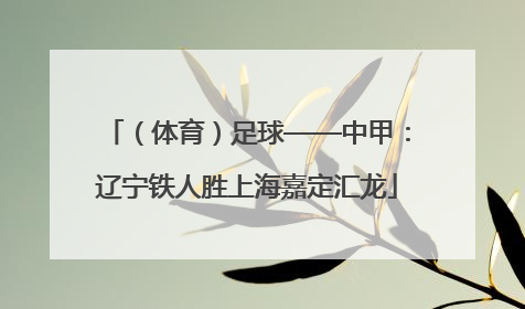 （体育）足球——中甲：辽宁铁人胜上海嘉定汇龙