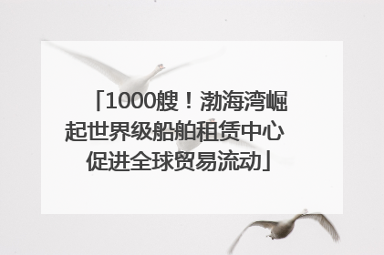 1000艘！渤海湾崛起世界级船舶租赁中心 促进全球贸易流动
