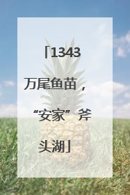 1343万尾鱼苗，“安家”斧头湖