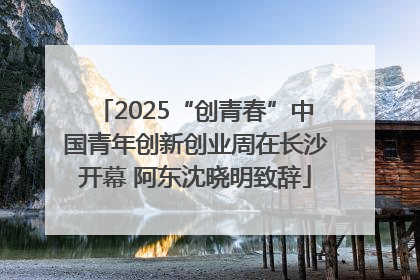 2025“创青春”中国青年创新创业周在长沙开幕 阿东沈晓明致辞