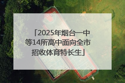 2025年烟台一中等14所高中面向全市招收体育特长生