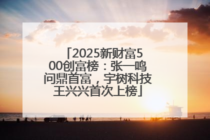 2025新财富500创富榜：张一鸣问鼎首富，宇树科技王兴兴首次上榜