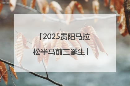 2025贵阳马拉松半马前三诞生