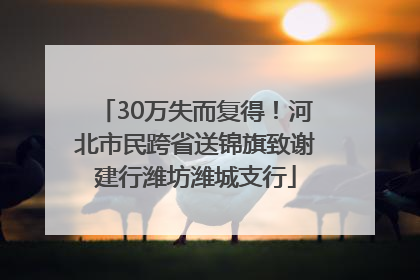 30万失而复得！河北市民跨省送锦旗致谢建行潍坊潍城支行