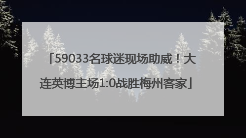 59033名球迷现场助威！大连英博主场1:0战胜梅州客家