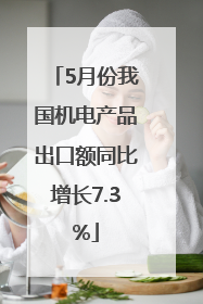 5月份我国机电产品出口额同比增长7.3%