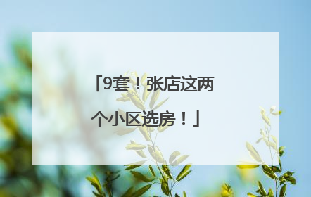 9套！张店这两个小区选房！
