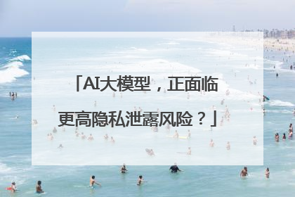 AI大模型，正面临更高隐私泄露风险？